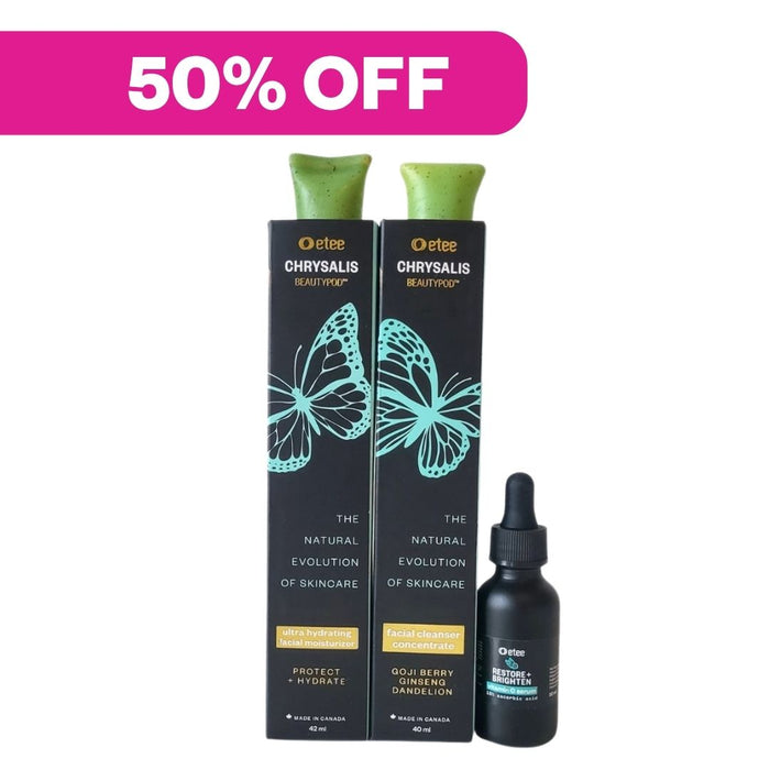 Beauty Refill Bundle - 15% L Ascorbic acid Vitamin C Serum, Super Concentrated Facial cleanser, Ultra Facial Moisturizer